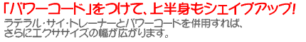 ���e�����T�C ��p�p���[�R�[�h�����ď㔼�g���V�F�C�v�A�b�v�A���e�����E�T�C�E�g���[�i�[�ƃp���[�R�[�h�ŃG�N�T�T�C�Y